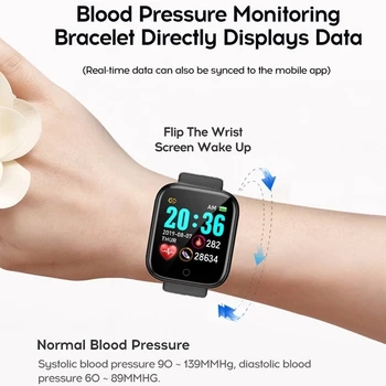 За Xiaomi Huawei D20 Pro Bluetooth Умни Часовници За Мъже Жени Монитор На Сърдечната Честота Спортни Умен Часовник Y68 Уреди За Измерване На Кръвното Налягане Fitpro Тракер