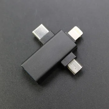 За Таблета, Твърд Диск за iPhone 3 в 1 OTG Адаптер Type C Micro USB Светкавица 3,0 OTG Адаптер USB 3.0 Преобразувател за Пренос на данни