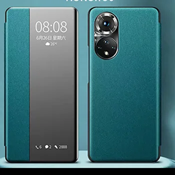 За Честта 50 Калъф Луксозен Вид Флип Калъф За Телефон От Изкуствена Кожа За Huawei Honor 50 Pro Калъф Honor 50 SE устойчив на удари Калъф за Honor50