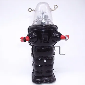 [Забавно] Колекция за възрастни Ретро Завийте Метална играчка Лидице космически извънземно рокер робот Ръчна Завийте играчка фигурки модел детски подарък