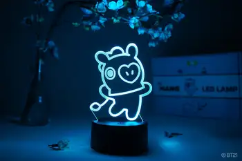 Загадъчна Танцьорка МАНГО BT21 Аниме Изображението Led нощна светлина За Декорация на Спалнята Светлина Подарък За рождения Ден на Акрилна 3D Настолна Лампа