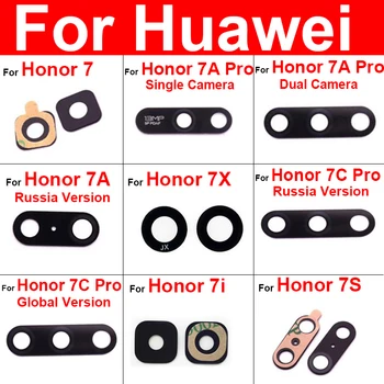 Задната част на Задната Камера Стъклен Обектив За Huawei Honor 7 7i 7S 7X 7a 7c 7A Pro 7C Pro Задни Голям Стъклен Обектив на Камерата + Стикер резервни Части За Ремонт на