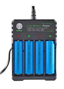 Зарядно устройство 18650 Литиево-йонна батерия 4.2 с четири слота Напълно се Зарежда от изключване, Фабрично Зарядно Устройство за батерии Fashlight
