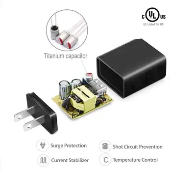 Зарядно устройство с адаптер за променлив ток, за да JBL Charge 4, Flip 5, Jr Pop Speaker, Преносима Безжична Bluetooth-колона Endurance Peak с кабел Type C.