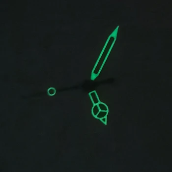 Зелени Светещи 3-Игольные на часовника-Скелети 7.8 * 12* 12.5 Показалецът ММ механизъм NH35 NH36 Модифицируйте Детайли Часа