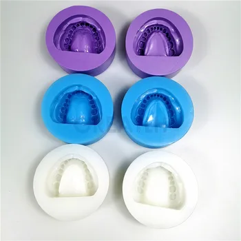Зубоврачебный материал силиконов каучук женска форма на уста, пълна с модел с зубоврачебной слепочной фолио без зубоврачебного слепка