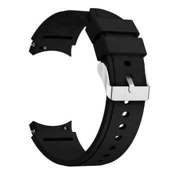 Извит край на Оригинални Силиконови Каишки За Часовници Samsung Galaxy Watch 4 classic 46 42 мм Гривна Каишка Smart Watch4 44 40 мм Гривна