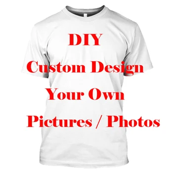Индивидуален дизайн на Вашият Собствен Стил на 3D Принт Мъжка тениска Хип Хоп Женска тениска Двойка направи си Сам, Облекло Потници Доставчик на Права на Изпращача
