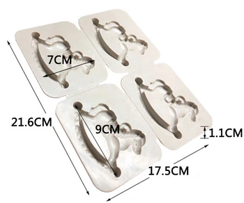 Инструменти мухъл Ароматерапия форми на троянски кон на устната силикон 4 отливают във форма Ръчно изработени Инструменти За занаяти H500 смола сапун парфюми