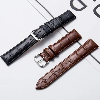 Каишка за часовник Каишка от естествена кожа 16 мм, 18 мм, 20 мм и 22 мм е Подходящ за часовници Тисо Seiko часовници Casio DW Galaxy Watch S3 S4 Каишка за часовник
