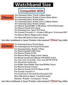 Каишка от естествена кожа за Amazfit за Samsung Active 2 40/44 мм Gear S3 Гривна Huawei GT/GT2/2e Galaxy Watch 4 Classic 3 45/42