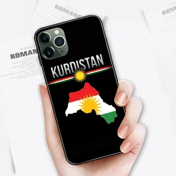Калъф За мобилен телефон с флага на Кюрдистан за iPhone 14 13 12 11 XS X 8 7 6 Plus Mini Pro Max SE 2022 Мек Черен Калъф За вашия Телефон