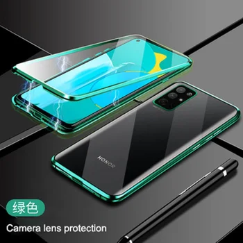 Калъф за мобилен Телефон с Метално Покритие в Рамката за Samsung Note 20 Ultra S20 Plus М31 Двустранен Защита на Камерата От Закалено Стъкло Делото