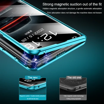 Капаци от закалено Стъкло за Samsung S22Ultra Магнитна Обвивка Телефон S22Plus S22 Обичайната Кожена Всеохватывающая Магнитна Защитно покритие