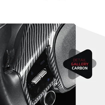 Капачка бутон на Волана от въглеродни влакна ABS Съвместима С Hyundai IONIQ 5 IONIQ 6 Дизайн на волана Декоративни стикери