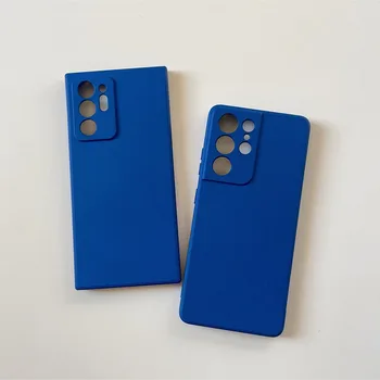 Квадратен Течен Силиконов Калъф за Мобилен Телефон Samsung Galaxy Note 9 10 20 Plus Ultra Case Note9 Note10 Note20 Защитни Капаци за Лещите