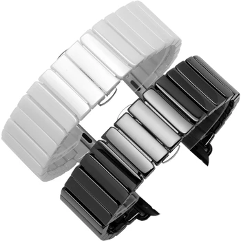 Керамичен Каишка за Apple Watch Band 44 мм 40 мм 45 мм 41 мм 42 мм 38 мм Аксесоари Гривна от неръждаема стомана iWatch series 6 5 4 3 se 7