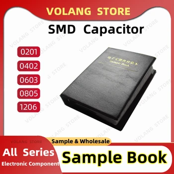 Книга проби SMD кондензатори 0201 0402 0603 0805 1206 Комплект микросхемных кондензатори в асортимент от 1PF 5PF 47P 22NF 33NF 10 icf 1nf 100pf 10nf