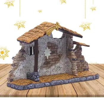 Коледен Коледен Стабилен Коледен Мини-Смола Украса За Раждането На Исус Коледен Декор За Дома На Камината