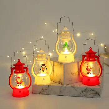 Коледен Фенер Led Свещ Чай, Лампа, Свещ Дядо Коледа Весел Коледен Декор за Дома Коледна Украса на коледната Елха на Нова Година 2023