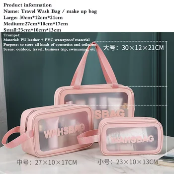 Косметичка Калъф PVC Косметичка Грим Пътуване Малка Чанта с Цип Козметични Органайзер Скоростна козметични чанти на Едро Измиване Прозрачна Чанта