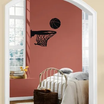 Креативен Баскетболен обръч Стенен Стикер хол за декорация на дома художествени етикети PVC Подвижни спортни Стикери за стена
