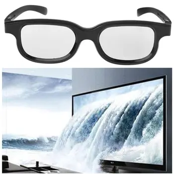 Кръгови Пасивни Поляризирани 3D Стерео Очила Черен Цвят За 3D TV Real D IMAX Кина Директна Доставка Подкрепа