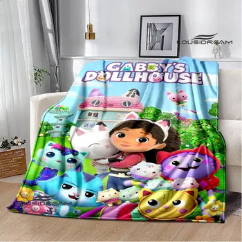 Куклена къща Габби сладко аниме одеяло Одеяло За Пикник Завивки за Легла от подарък за рожден ден