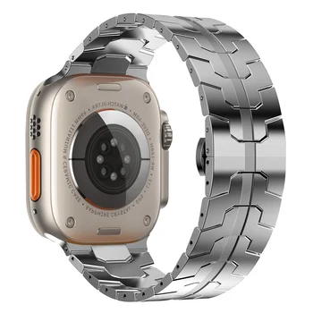 Луксозна каишка За Apple watch band 45 мм 44 мм Ultra 49 мм 42 мм 41 мм 40 мм, 38 мм, от неръждаема стомана Гривна iWatch Series 7 8 6 SE 5 4 3