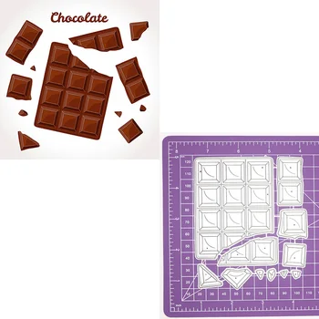 Любовта на Шоколад за Рязане на Метал Умира Вкусна Храна Шаблони за DIY Scrapbooking Релефни Карти Занаят Умира