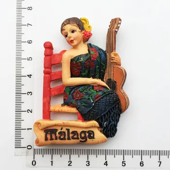Магнит За Хладилник Тенерифе Испания Барселона Туристически Сувенири Танцьорка на Фламенко Малага Хладилник 3D Магнитни Стикери Идеи за Подаръци