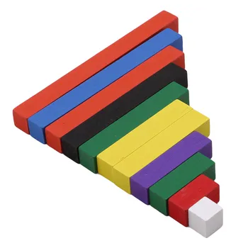 Материали Монтесори Дървени Математически Играчки 1-10 см Числови Пръчки от Цветни Нарастващите посредник между ръководството Пръчки Начална Образование Коледа
