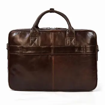 Мека Чанта-портфейл от естествена Кожа, Мъжка бизнес чанта за лаптоп, 14-15, 6 инча, Компютърна Чанта за PC, мъжка чанта на рамото
