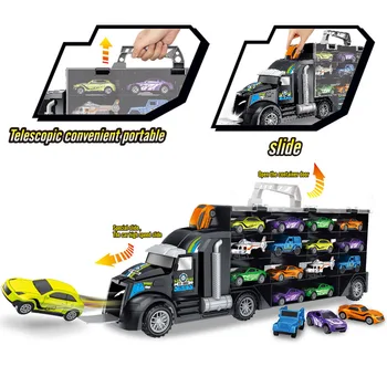 Модел на Автомобила Детски Инженеринг Камион, Трактор, Гаражни Автомобили Контейнер Автомобил За Складиране на Стоки, Играчки за Момчето Коледен Коледен Подарък