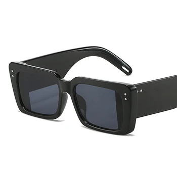 Модерни Правоъгълни Дамски Слънчеви Очила, Нов Дизайн, Квадратни Очила с Нитове, Слънчеви Очила За Момичета, Дамски Очила с Големи Рамки, Сенки UV400