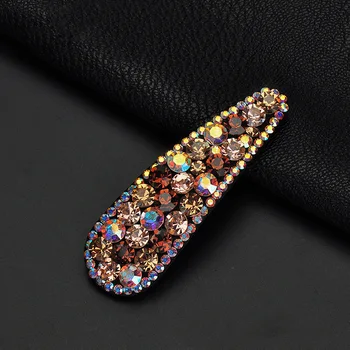 Модни Дамски обувки на висок клас бутикови Корейски планински кристал страничната скоба дума клип на Шнола аксесоари за коса