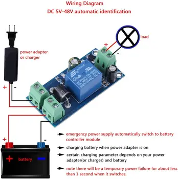 Модул за защита от прекъсване на захранването на Модула за автоматично превключване на ПРОЗОРЦИ Аварийно изключване Такса управление на батерия Източник на захранване dc 5-48 На 12-48
