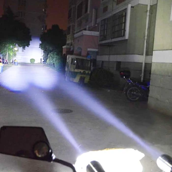 Мотоциклет LED Светлини Обектива на Проектора Бяла Светлина ATV Скутер За Шофиране Cafe Racer Светлина Допълнителен Прожектор Лампи