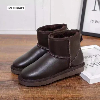 Най-новите австралийски висококачествени зимни обувки 2019 година, водоустойчив мъжки обувки с къс ръкав, естествена овча кожа, естествена кожа