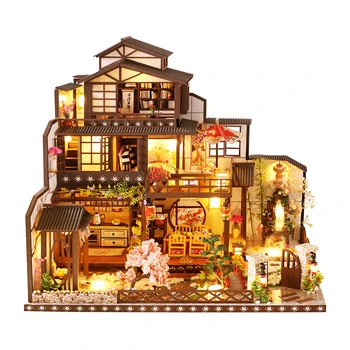 Направи Си Сам Мебели Куклена Къща Дървени Миниатюрни Куклени Къщи Мебелни Комплекти За Събиране Пъзел Ръчно Изработени Куклена Къща Занаят, Играчки За Деца