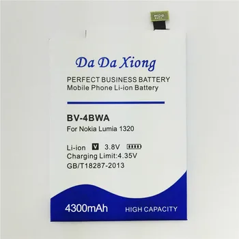 Наскоро обновеният Висококачествена литиево-йонна батерия 4300 mah BV-4BWA BV4BWA BV 4BWA за телефон Nokia Lumia 1320