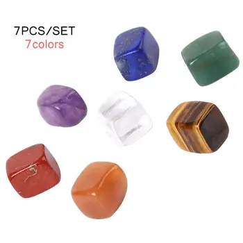 Натурален 7 Цвята/, Определени Йога Енергиен Камък На Камък Чакра Нередовни Рейки Лечебни Кристали Камък, Полирани Отделните Камъни