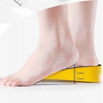 Невидима Които Стелка Височина Възглавница Регулируема Височина на Обувки Пета стелка Поставяне на По-Висока Подкрепа Впитывающая Уплътнение За Краката 1,5-3,5 см
