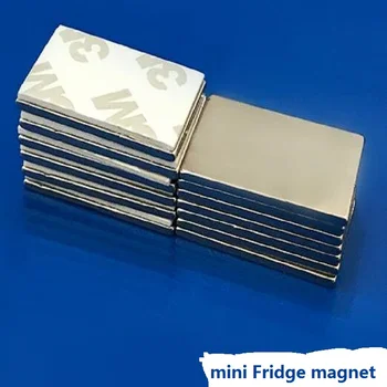Неодимовый магнит N35 с лепило 3 М малък блок супер силна Постоянна магнитна тиксо мини Бар магнит за хладилник
