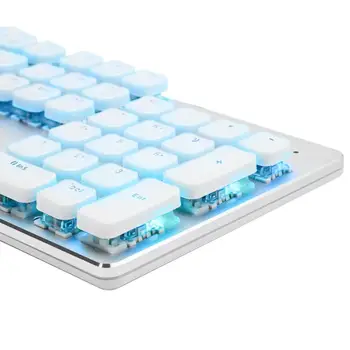 Нисък профил Механична клавиатура Crystal пълен размер 104 Клавиша E-Element ОА Жични клавиатура със синя led подсветка