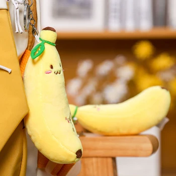 Нов Интересен Банан Плюшени Играчки, Плодове, Меки Кукли Ключодържател Празничен Подарък-Коледни Подаръци За Момичета Момчета