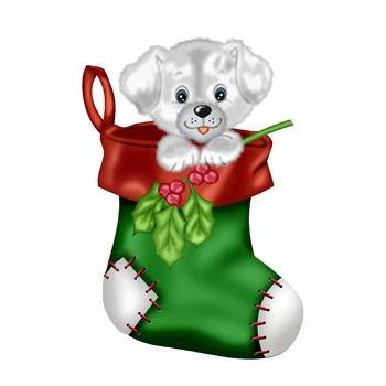 Нов Коледни Чорапи с Сладък Кученце Метални Режещи Удари Сладко Куче Шаблони За Релеф За 