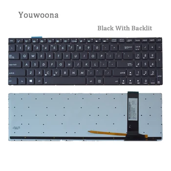 Нова ОРИГИНАЛНА Клавиатура за лаптоп с подсветка За ASUS N550/J/X/JV/JK G550J Q550 N750/J/JV/G