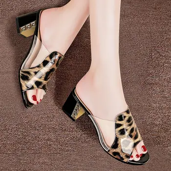 Нови Джапанки; Дамски Летни обувки на висок ток с отворени пръсти; Дамски обувки На квадратен ток; Модерни Чехли; Дамски обувки на дебелите обувки; Дамски обувки