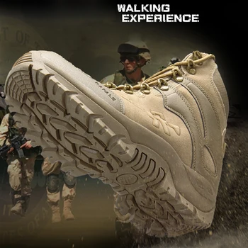 Нови Есенно-Зимни Военни Обувки, Улични Мъжки Туристически Обувки, Мъжки Тактически Армейските Ботильоны за Дезерты със Специално Предназначение, Мъжки Работни Обувки